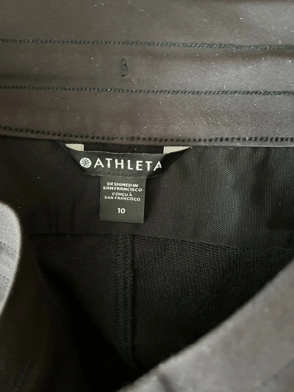 Athleta Black Women's Track Joggers with Zip Pockets - Picture 2 of 13